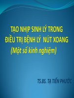 Tạo Nhịp Sinh Lý Điều Trị Bệnh Lý Nút Xoang  Bệnh Tim Mạch