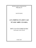 Khoá luận tốt nghiệp lửa thiêng của huy cận từ góc nhìn văn hóa 