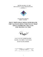 phát triển hoạt động kinh doanh thẻ tại ngân hàng tmcp xuất nhập khẩu eximbank việt nam chi nhánh cần thơ