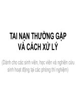 tai nạn thường gặp và cách xử lý (dành cho các sinh viên, học viên và nghiên cứu sinh hoạt động tại các phòng thí nghiệm)