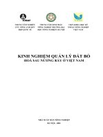 Kinh nghiệm quản lý đất bỏ hóa sau nương rẫy ở Việt Nam