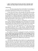 Một vài biện pháp giáo dục đạo đức cho học sinh thông qua hoạt động giáo dục ngoài giờ lên lớp 