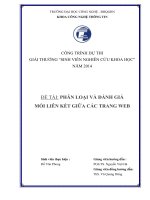 phân loại và đánh giá mối liên kết giữa các trang web