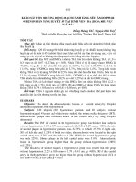 khảo sát tổn thương động mạch cảnh bằng siêu âm doppler ở bệnh nhân tăng huyết áp tại bệnh viện đa khoa khu vực ngã bảy 