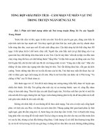 Tổng hợp 4 bài phân tích văn bản Rừng xà nu