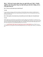 Bài 1, 2 Trang 58 SGK Sinh 12