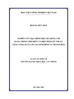 Nghiên cứu đặc điểm một số giống cói đang trồng phổ biến và biện pháp kỹ thuật tăng năng suất cói tại Ninh Bình và Thanh Hóa