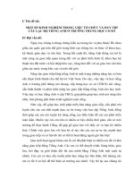 Một số kinh nghiệm trong việc tổ chức và duy trì CLB tiếng anh ở trường THCS 