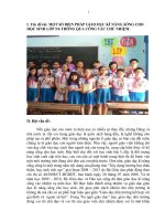 Một số biện pháp giáo dục kĩ năng sống cho học sinh lơp 5 6 thông qua công tác chủ nhiệm 