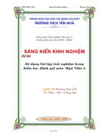SKKN sử dụng bài tập trắc nghiệm trong kiểm tra đánh giá môn ngữ văn 6  