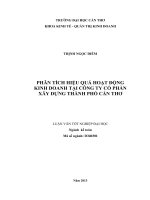 phân tích hiệu quả hoạt động kinh doanh tại công ty cổ phần xây dựng thành phố cần thơ