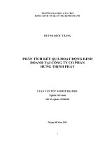 phân tích kết quả hoạt động kinh doanh tại công ty cổ phần hưng thịnh phát