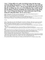 Câu 1, câu 2, câu 3, câu 4 trang 73 sgk sinh lớp 8