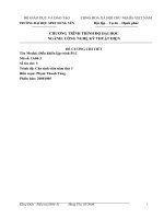 ĐỀ CƯƠNG CHI TIẾT: Điều khiển lập trình PLC