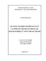 kế toán tập hợp chi phí sản xuất và tính giá thành sản phẩm tại doanh nghiệp tư nhân trung thạnh