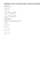 Bài 45 trang 27 sgk toán 9 - tập 1