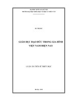 Giáo dục đạo đức trong gia đình việt nam hiện nay 