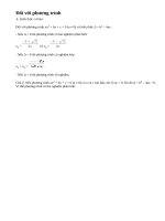 Lý thuyết Công thức nghiệm của phương trình bậc hai.