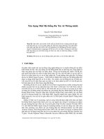 Xây dựng một hệ thống đa tác tử thông minh 