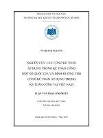 Nghiên cứu các cơ sở kế toán áp dụng trong kế toán công một số quốc gia và định hướng cho cơ sở kế toán áp dụng trong kế toán công tại việt nam 