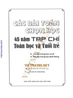 45 năm tạp chí toán học và tuổi trẻ