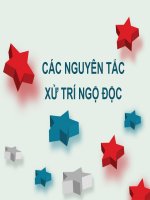Các Nguyên Tắc Xử Lý Ngộ Độc