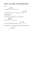 Bài 31 trang 19 sgk toán 9 - tập 1