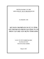 kế toán chi phí sản xuất và tính giá thành sản phẩm tại công ty cổ phần vật liệu xây dựng vĩnh long