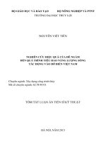 Tóm tắt nghiên cứu hiệu quả của đê ngầm đến quá trình tiêu hao năng lượng sóng tác động vào bờ biển việt nam