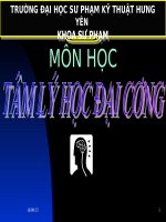 Tâm lý học đại cương Chương 3