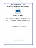 Hoàn thiện hoạt động marketing tại công ty cổ phần chế biến gỗ thuận an 