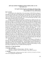 KẾT QUẢ KHẢO NGHIỆM cơ bản GIỐNG mía vụ tơ tại LONG AN 