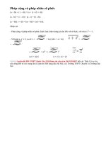 Lý thuyết cộng, trừ và nhân số phức