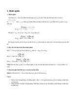 Lý thuyết định nghĩa và ý nghĩa của đạo hàm