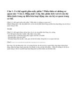 Câu 1, câu 2 trang 10 sgk sinh học lớp 8