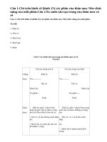 Bài 1, 2 trang 50 SGK Sinh 6