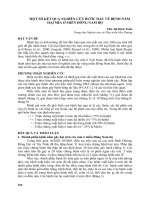 MỘT số kết QUẢ NGHIÊN cứu bước đầu về BỆNH nấm hại mía ở MIỀN ĐÔNG NAM bộ