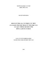 khảo sát phụ gia cải thiện cấu trúc của paste tôm thứ phẩm từ tôm thịt vụn của quy trình chế biến tôm đông lạnh xuất khẩu