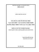 Xây dựng chuyên đề day học lực đàn hồi   vật lí lớp 10 theo định hướng phát triển năng lực của học sinh