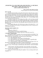 ẢNH HƯỞNG của CHẤT điều hòa SINH TRƯỞNG và CHẾ PHẨM PHÂN bón lá đối với NĂNG SUẤT và CHẤT LƯỢNG mía ép đầu vụ 