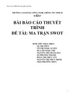 TIỂU LUẬN MA TRẬN SWOT 