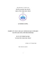 Nghiên cứu tối ưu hóa quá trình bảo quản tôm biển nguyên liệu bằng chế phẩm sinh học