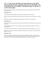 Bài 1, 2, 3 trang 98 sgk sinh học 7