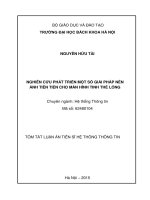 Nghiên cứu phát triển một số giải pháp nén ảnh tiên tiến cho màn hình tinh thể lỏng (TT)