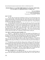 THÀNH PHẦN và VAI TRÒ THIÊN ĐỊCH của sâu đục THÂN mía ỞVÙNG bến cát BÌNH DƯƠNG và PHỤ cận