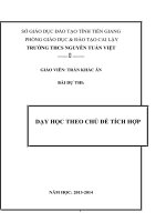 dạy học theo chủ đề tích hợp giải toán bằng cách lập phương trình