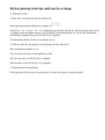 Lý thuyết Hệ hai phương trình bậc nhất hai ẩn.