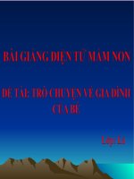 Bài giảng điện tử mầm non lớp Lá đề tài Trò chuyện về gia đình của bé