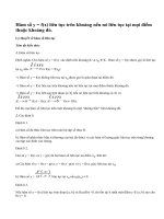 Lý thuyết về hàm số liên tục