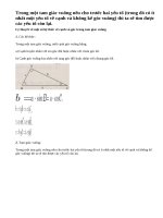 Lý thuyết về một số hệ thức về cạnh và góc trong tam giác vuông
